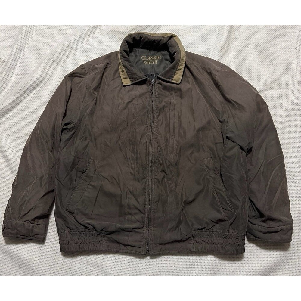 Classic Wear Men’s Brown Quilted Bomber Jacket